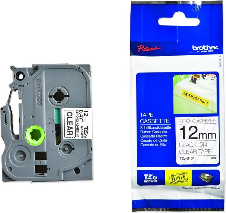 Immagine prodotto Brother Tze-S131 (1.20 cm, Nero, Trasparente)