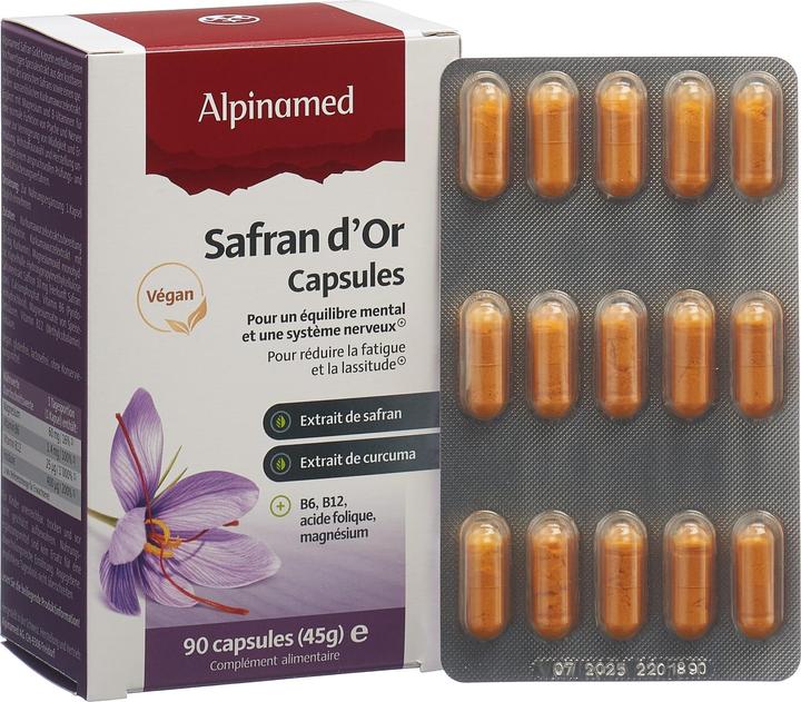 Actual product image Alpinamed Saffron Gold (90 Piece, Capsules, 88 g)