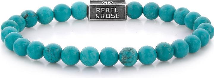 Rebel & Rose Armband Turquoise Delight 925 RR-6S001-S-M Unisex (17.50 cm, Acero inoxidable, Turquesa)