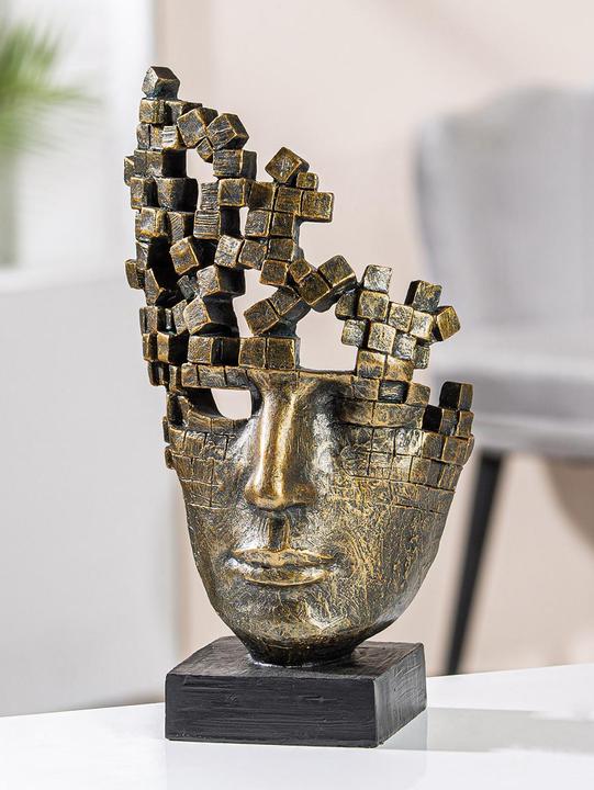 Actual product image Gilde Face, Male Mask, bronze H: 30 cm