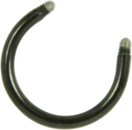 Bijouteria 1.2mm Titan Piercingteil (PVD Beschichtung (schwarz), Titan)