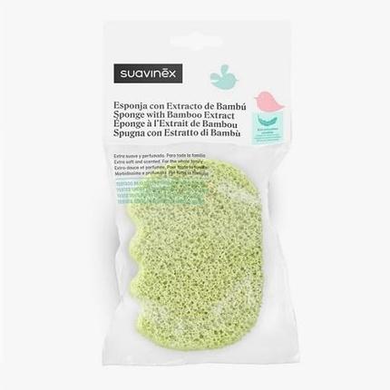 Suavinex Bamboo Extract Bath Sponge for Babies and the Whole Family Sensitive Skin Extra Soft Delicate Fragra