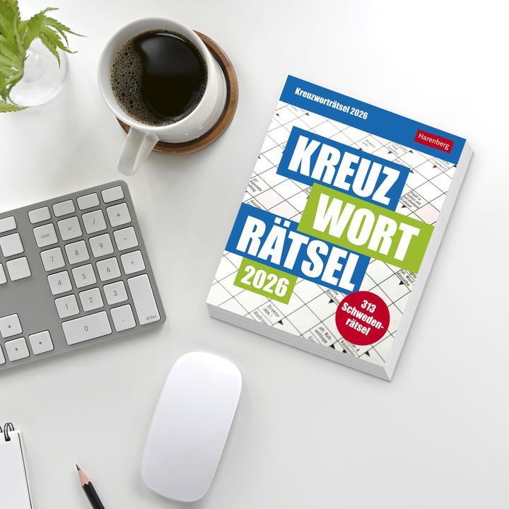 Produktbild Harenberg Kreuzworträtsel Tagesabreisskalender 2026 (Harter Einband, Deutsch)