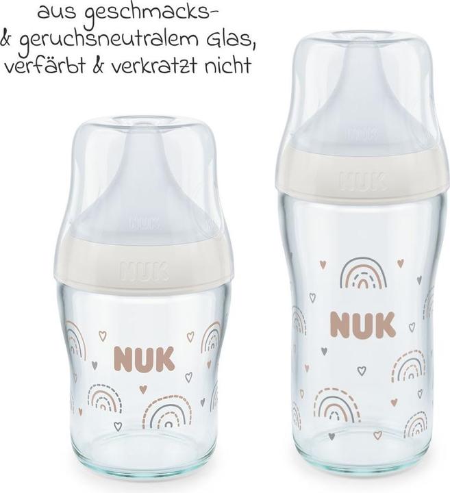 Produktbild NUK Babyflaschen Premium Glas-Flaschen-Set Perfect Match 11-tlg. (230 ml)
