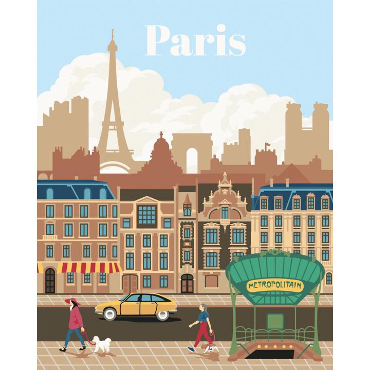 Actual product image Ravensburger CreArt - Painting by numbers 23687 - Colourful Paris - from 12 years