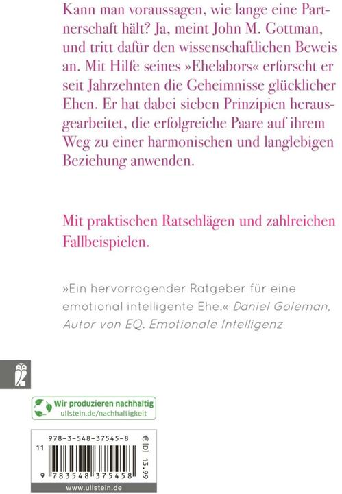 Produktbild Die 7 Geheimnisse der glücklichen Ehe (Deutsch, John Gottman, 2014)