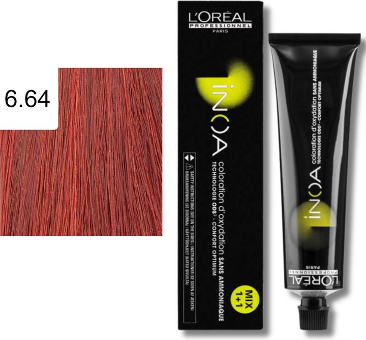 Actual product image L'Oréal Professionnel Inoa (6.64 Dark blond red Copper)