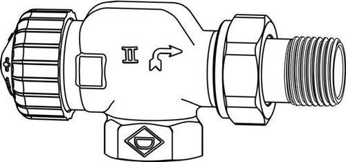 Produktbild Heimeier V-EXACT II DN 15, AXIAL - VALVE TERM. Z CONTINUOUS SETTING FROM 1 TO 8 - 3710-02 000