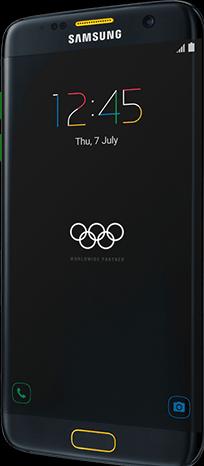 Actual product image Samsung Galaxy S7 Edge Olympic Games Limited Edition (32 GB, Black Onyx, Black, 5.50", 12 Mpx, 4G)