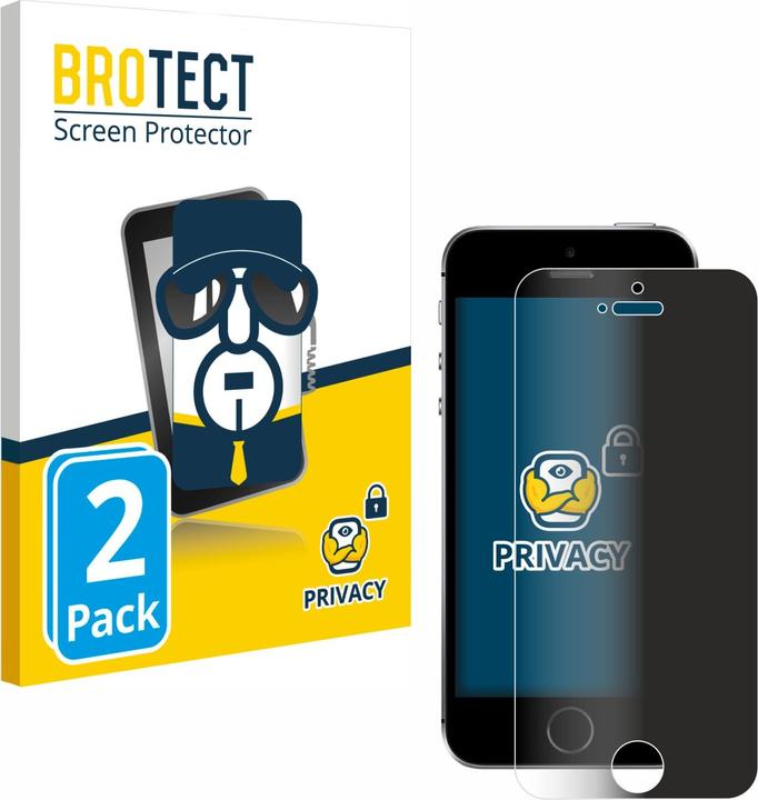 Actual product image BROTECT Anti-spy privacy film Blue light protection film (2 Piece, Apple iPhone SE)