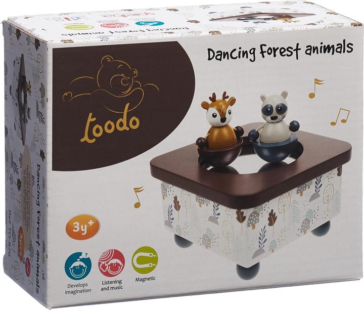 Image du produit idiS Boîte à musique raton laveur et cerf