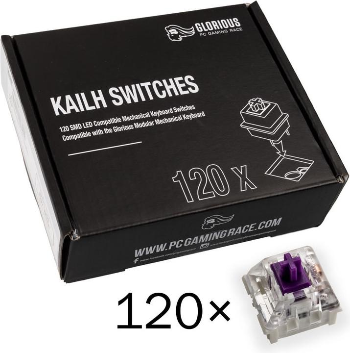 Produktbild Glorious PC Gaming Race Kailh Pro Purple Switches (120 Stück)