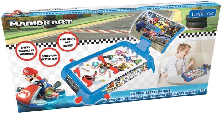 Actual product image Lexibook Mario Kart electronic pinball machine with light and sound effects (German, English, French, Italian)