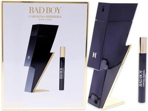 Actual product image Carolina Herrera Bad Boy Eau De Toilette Spray Set - 100ml And 10ml (Eau de toilette, 110 ml)