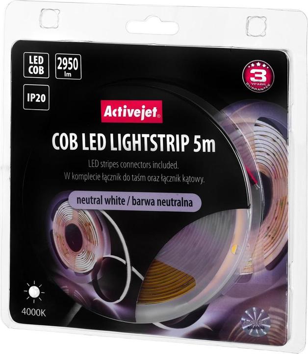 Actual product image Activejet AJE-COB neut LED strip universal strip light indoor (Neutral White, 500 cm, Indoor)
