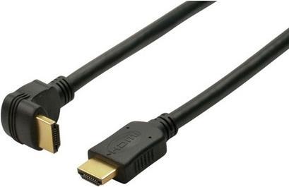 Produktbild Tecline HDMI Kabel, abgewinkelt (Version 1), HDMI 1.3b, vergoldet, 19pol HDMI St./St., 1,0 m Hochwertiges An (1 m, HDMI)