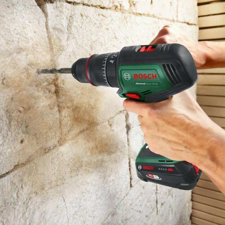 Actual product image Bosch Home & Garden Cordless impact drill AdvancedImpact 18V-80 QuickSnap, attachments (Rechargeable battery operated)