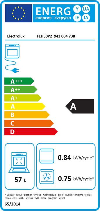 Energie-Label Electrolux Feh50p2