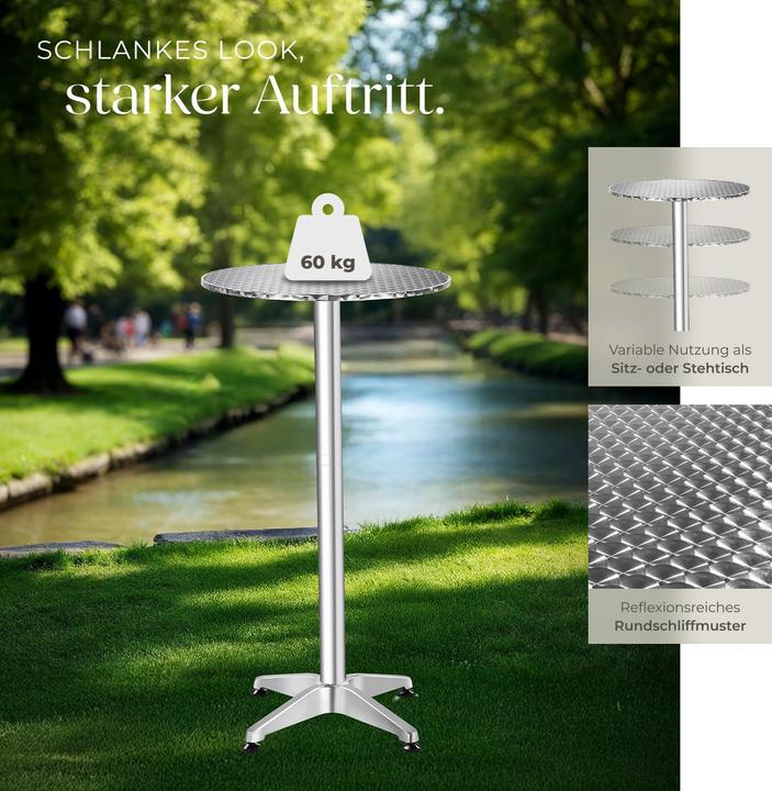 Image du produit tectake Tables de bistrot (Ø 60 x 110 cm)