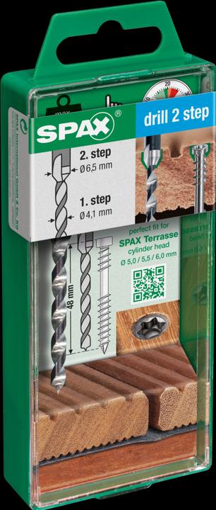 Actual product image Spax Step drill with 2 drill steps, drill bit ø 4.1 mm and countersink ø 6.5 mm (4.1 mm)