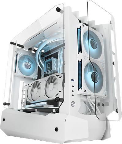 Immagine prodotto Mars Gaming Boitier Moyen Tour Atx Mc-Edge RGB Avec Panneaux Vitrés (Bianco) (Mini-ITX, ATX)