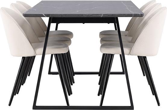 Actual product image Ebuy24 Dining set Malaga dark (200 x 90 x 75 cm)