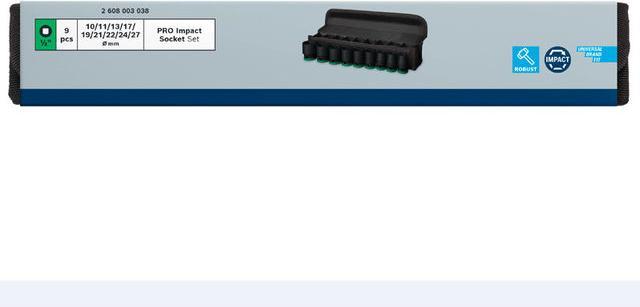 Produktbild Bosch Professional Zubehör Steckschlüsseleinsatz-Set (10 mm, 11 mm, 13 mm, 17 mm, 19 mm, 21 mm, 22 mm, 24 mm, 27 mm)