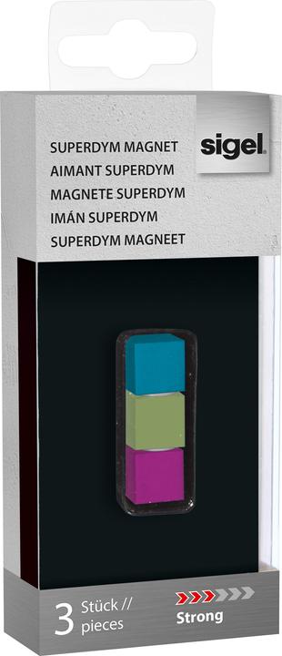 Image du produit Sigel Aimant SuperDym, design en cube (3 x)