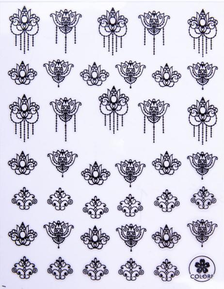 Produktbild Nagellack24 Nail Art Sticker Selbstklebend Schwarz (Schwarz)