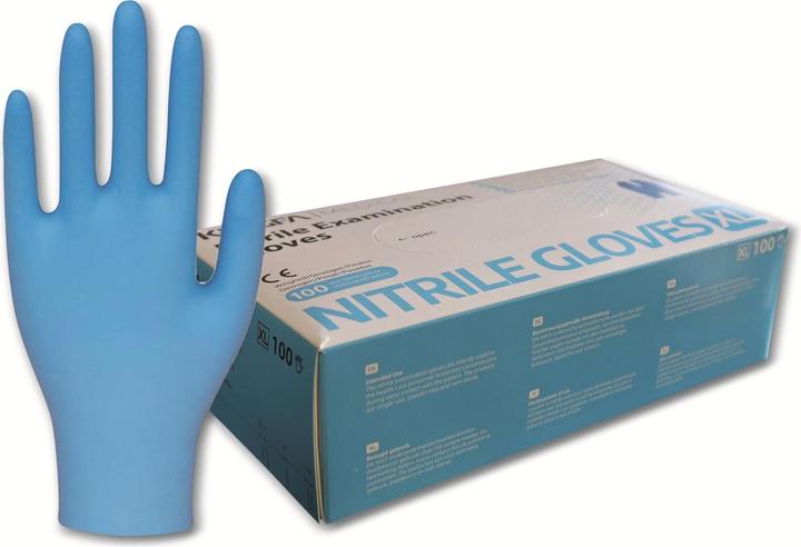 Actual product image Disposable gloves nitrile polymer, EN 374-1, EN 455, 100 pieces, size XL (XL)