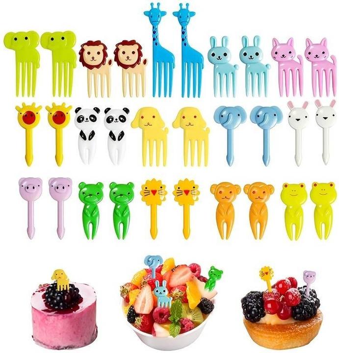 Produktbild Cbx Mini-Obstgabeln 30 Stück Tiere (30 x)