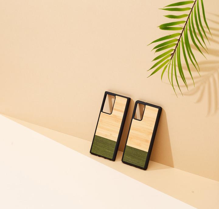 Actual product image Man.Wand &WOOD case for Galaxy Note 20 bamboo forest juodas (Samsung Galaxy Note 20)