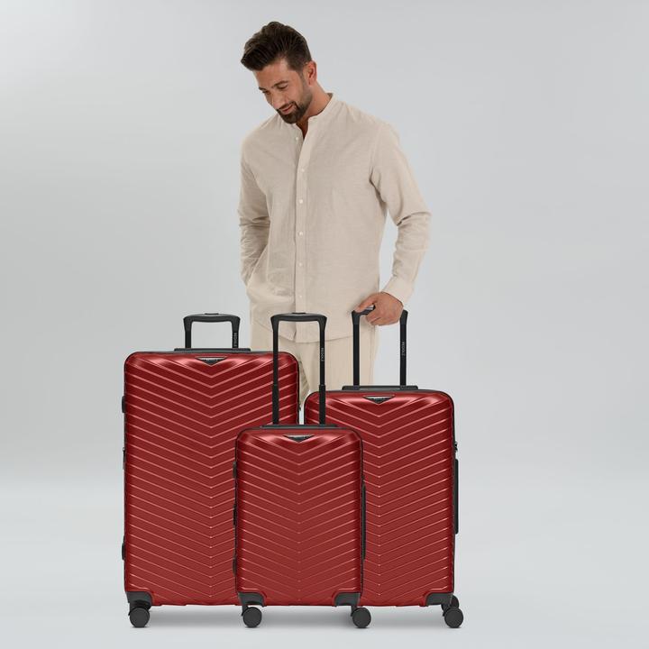 Actual product image Redolz Essentials 18 4-wheel suitcase set 3-piece with stretch fold (226 l, XL (from 140l))