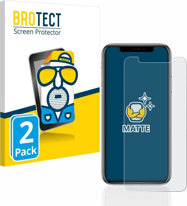 Actual product image BROTECT Protector Anti-Glare (2 Piece, Apple iPhone X)