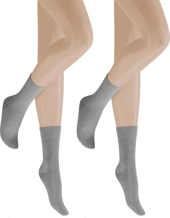 Image du produit Hudson Only Cotton (3 x 2 paires) Chaussettes femmes, couleur 502 silber, taille 35-38 (Une unité par pack, 35 - 38)