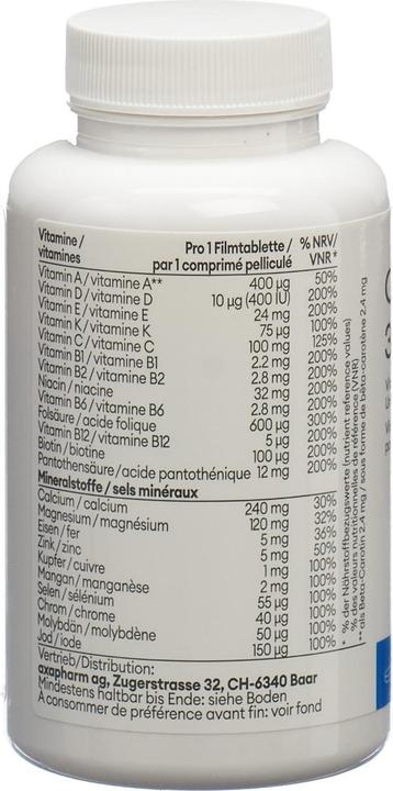 Nutritional values and ingredients Complex 365 (90 Piece, Pills, 220 g)