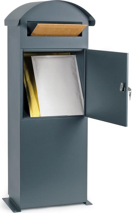 Produktbild Wiltec Briefkasten grau 420x240x1020mm Standbriefkasten Postkasten Bodenmontage