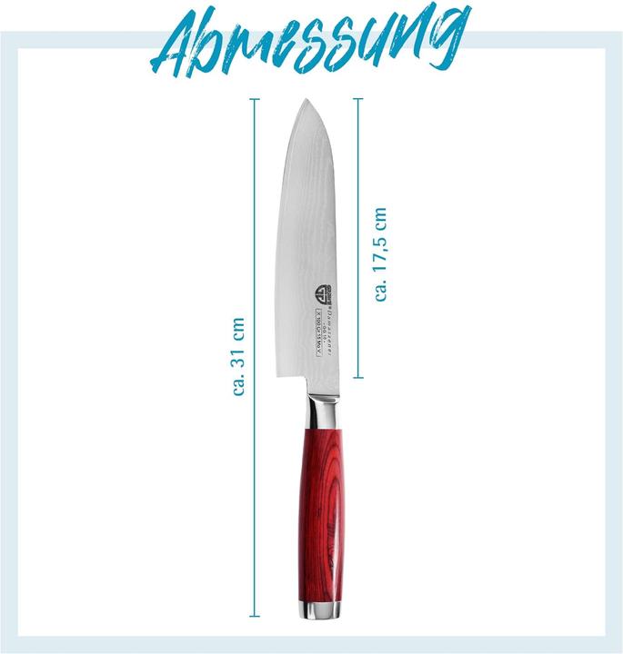 Produktbild Gräwe Damastmesser aus Damaststahl 17,5 cm (17.50 cm)