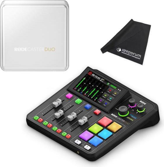 Produktbild RØDE Rodecaster Duo Mischpult mit Abdeckung und Tuch (Studio- und Livemixer)