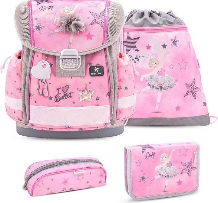 Belmil CLASSY Schulrucksack-Set Ballet Light (19 l)