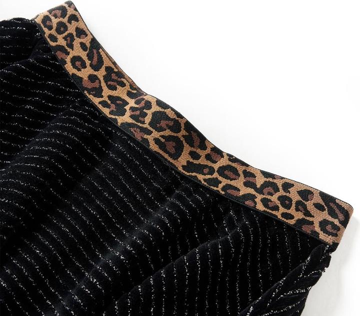 Image du produit VidaXL Jupe pour enfant avec taille en imprimé léopard Noir (140)