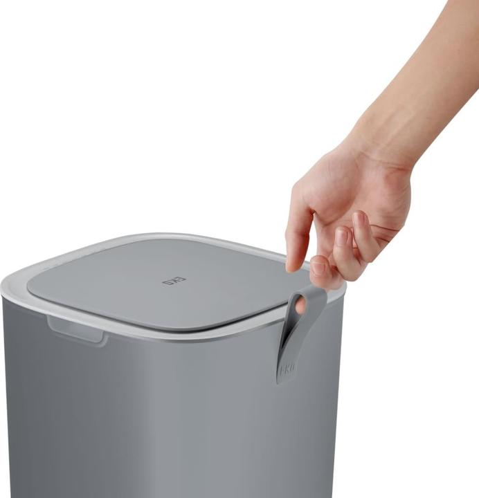 Produktbild EKO berührungsloser Sensor Mülleimer Morandi Smart 30 L grau quadratischer Abfalleimer mit Touch-Be (30 l)