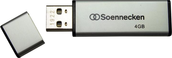 Produktbild Soennecken USB-Stick 71616 2.0 4GB schwarz/silber (4 GB, USB-A)