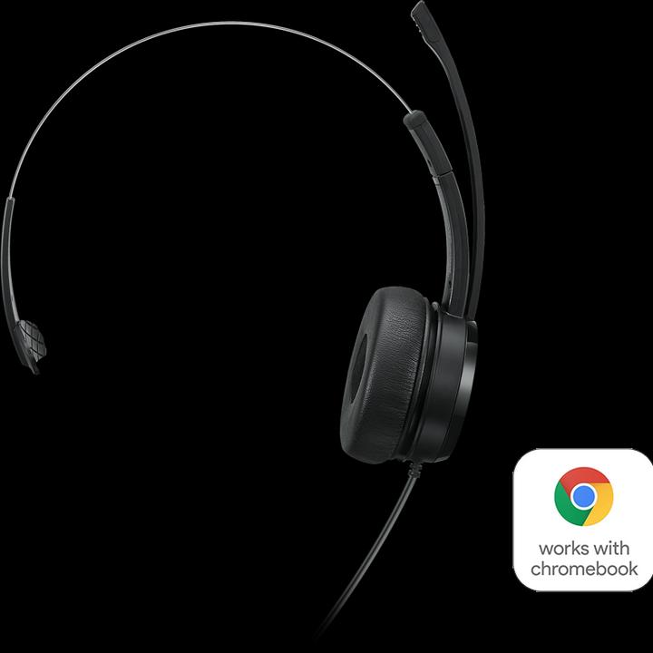 Actual product image Lenovo 100 Mono USB Headset (Cable, USB-A)