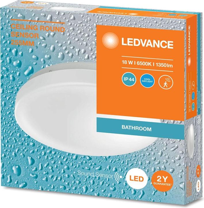 Immagine prodotto Ledvance CEILING ROUND Plafoniera rotonda Sensor 255 18W 865 IP44 (1350 lm)