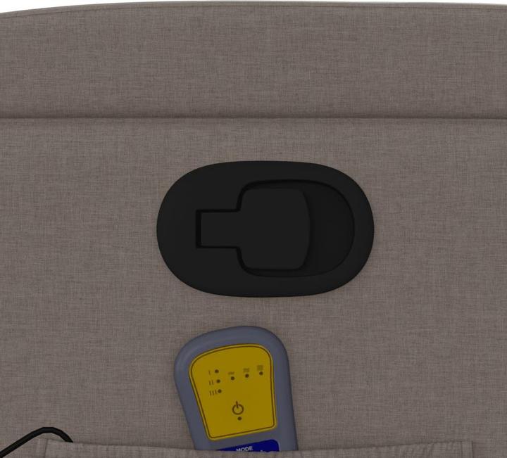 Immagine prodotto VidaXL Poltrona massaggiante in tessuto taupe,Colore: Taupe,Materiale: Tessuto (100
