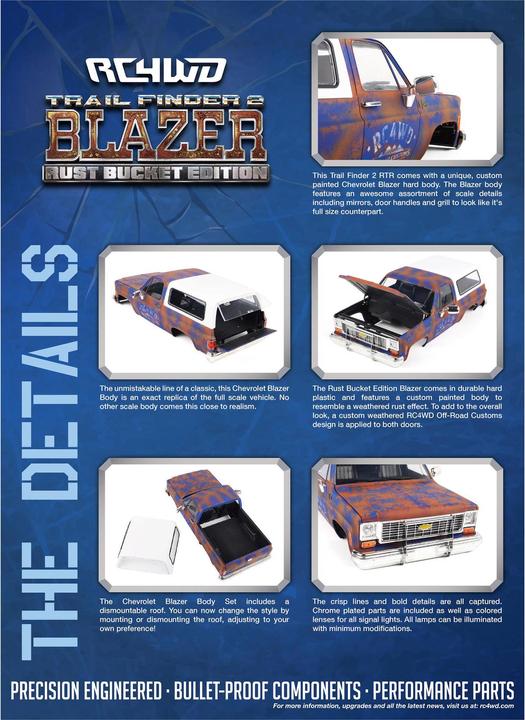 Immagine prodotto Rc4Wd Scala Crawler TF2 Chevy Blazer secchio di ruggine, 1:10, RTR (RTR pronto all'uso)
