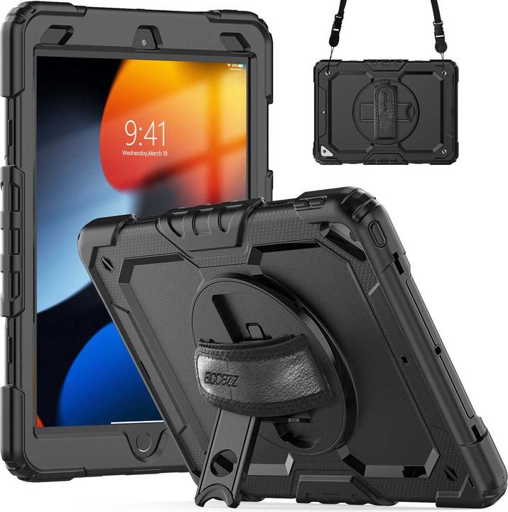 Immagine prodotto Accezz Rugged Backcover met schouderstrap iPad Air 3 (2019) / Pro 10.5 (2017) - Zwart (iPad Pro 10.5, iPad Air 10.5)