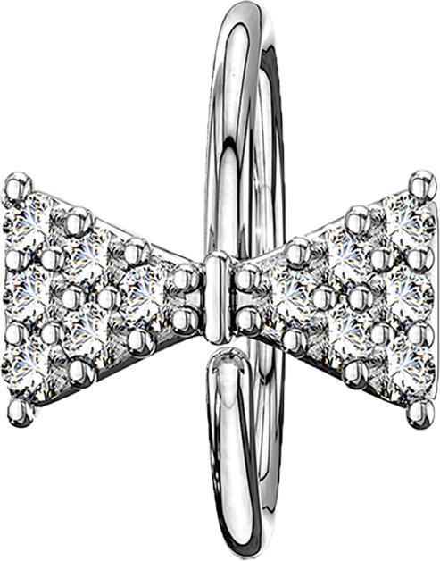 Immagine prodotto Star Piercing Anello micro piercing in argento Bow Tie con cristalli (Ottone)