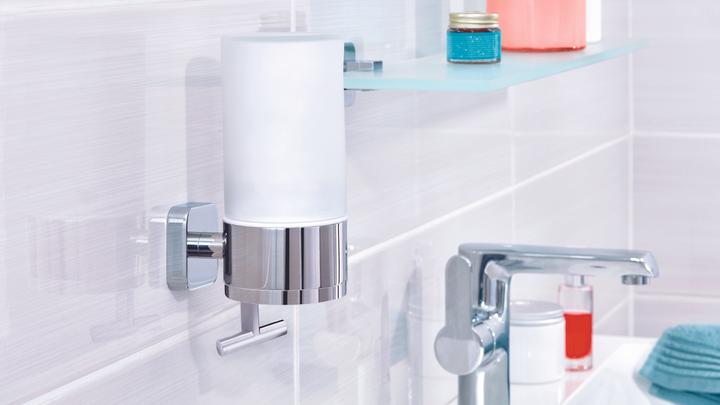 Actual product image tesa ELEGAANT soap dispenser incl. adhesive solution without drilling